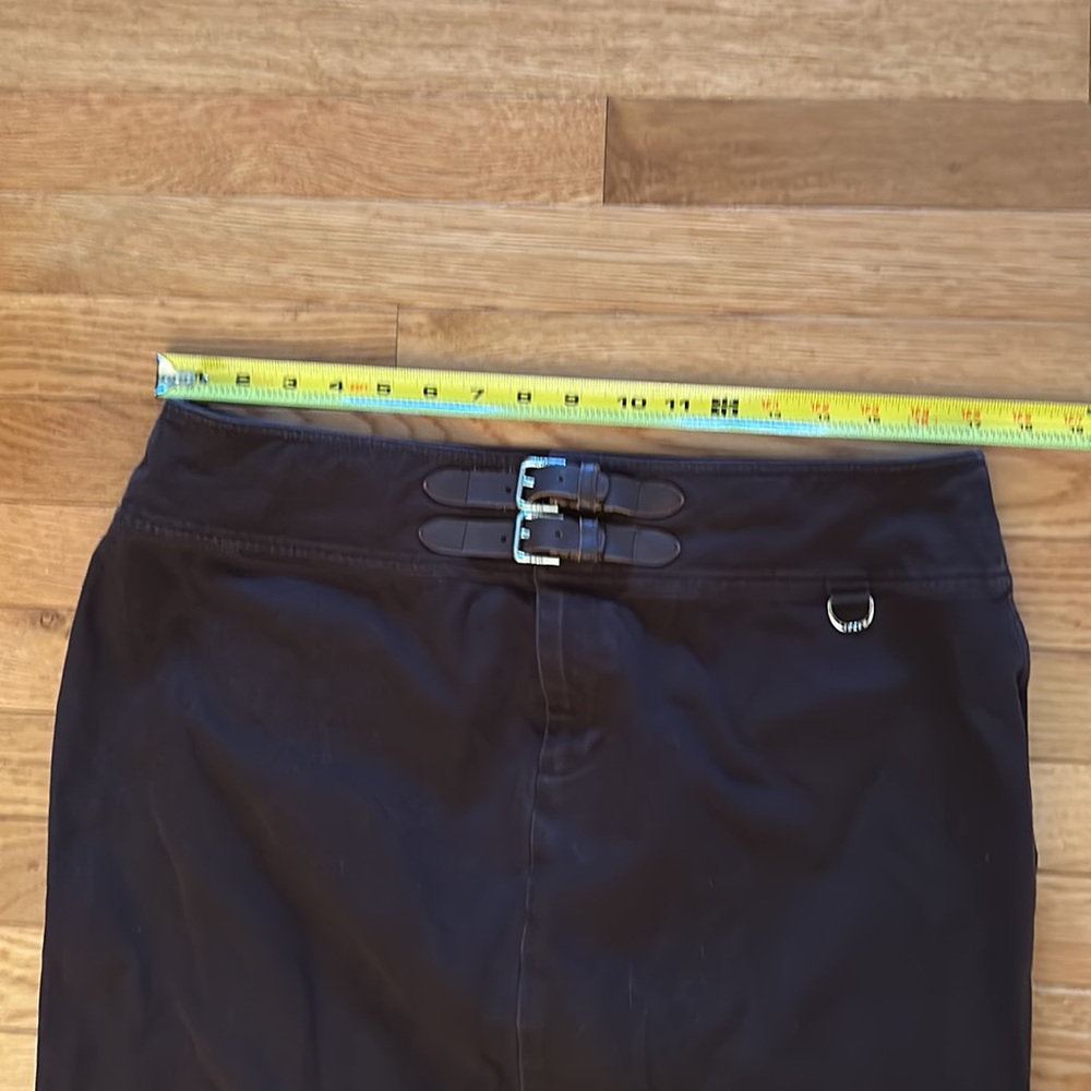 Beautiful brown cotton/elastane Ralph Lauren skirt with leather accents in EUC - Picture 2 of 10